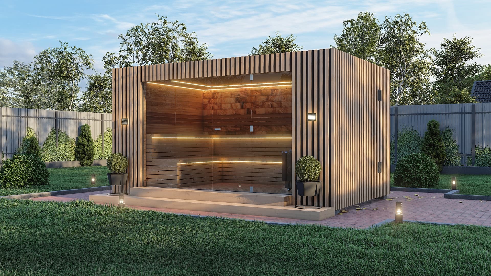 Кирпичный жилой дом с гаражом, недавняя постройка